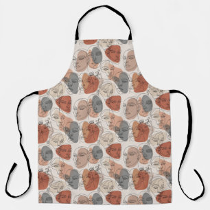 Tablier Motif abstrait de visage féminin