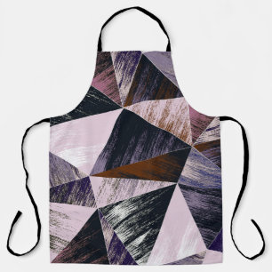 Tablier motif Abstrait en polygone, triangles colorés.