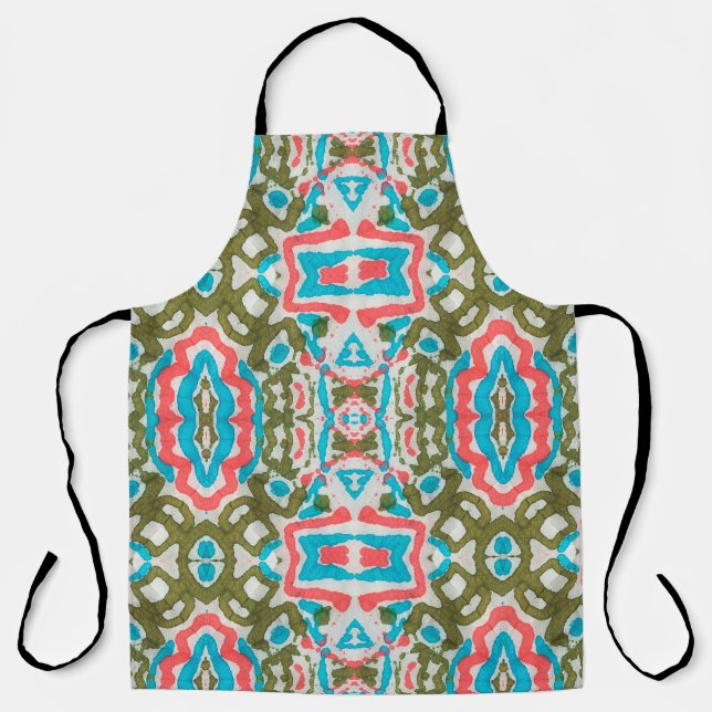 Tablier Motif Abstrait ethnique Ikat. Motif du chaman. Pen (Recto)