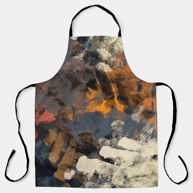 Tablier Motif abstrait fait main. Art moderne (Recto)