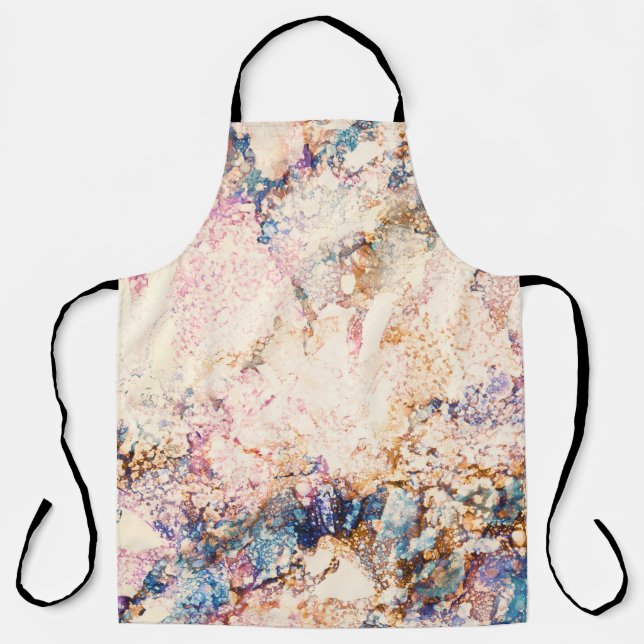 Tablier Motif Abstrait Fluid de marbre (Recto)