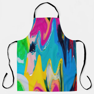 Tablier Motif abstrait incolore, mur d'aquarelle