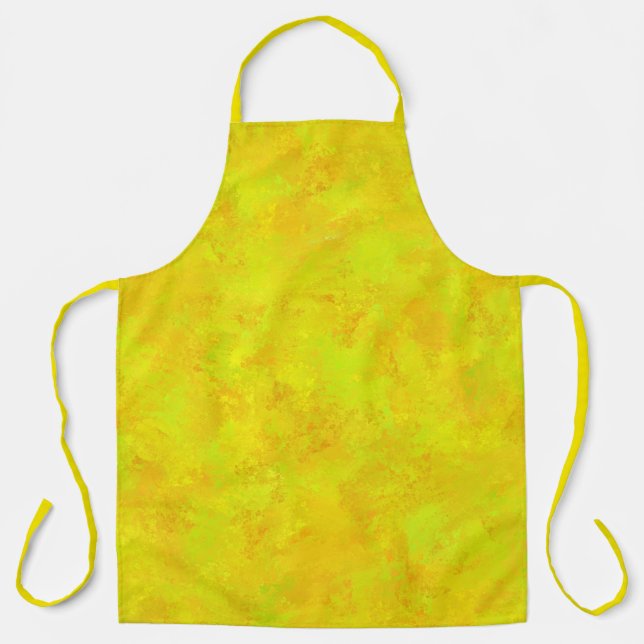 Tablier Motif abstrait jaune orange vert (Recto)