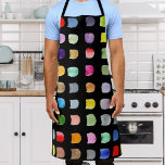 Tablier Motif Abstrait Noir<br><div class="desc">Ce tablier est décoré d'un motif abstrait couleur aquarelle sur un arrière - plan noir. Convient aux hommes ou aux femmes. Parce que nous créons nos oeuvres, vous ne trouverez pas ce design exact d’autres designers. Aquarelle originale © Michele Davies.</div>