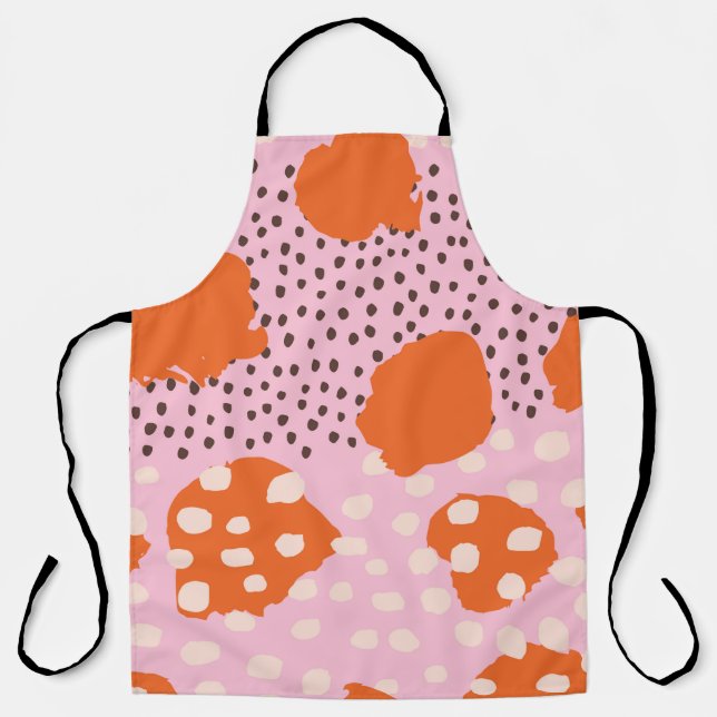 Tablier motif Abstrait sans soudure avec pinces. Beau (Recto)
