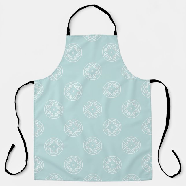 Tablier motif Abstrait sans soudure de poudre bleu couleur (Recto)