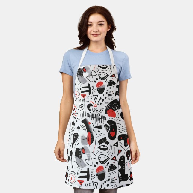 Tablier Motif Abstrait Shapescape (Porté)