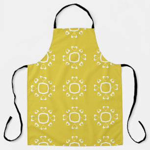 Tablier motif Abstrait transparent de couleur jaune