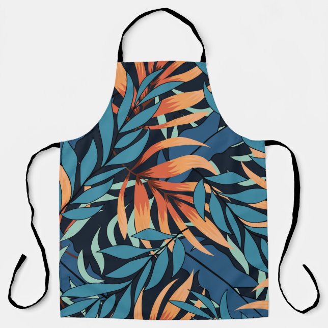 Tablier motif Abstrait tropical transparent avec pastel pl (Recto)