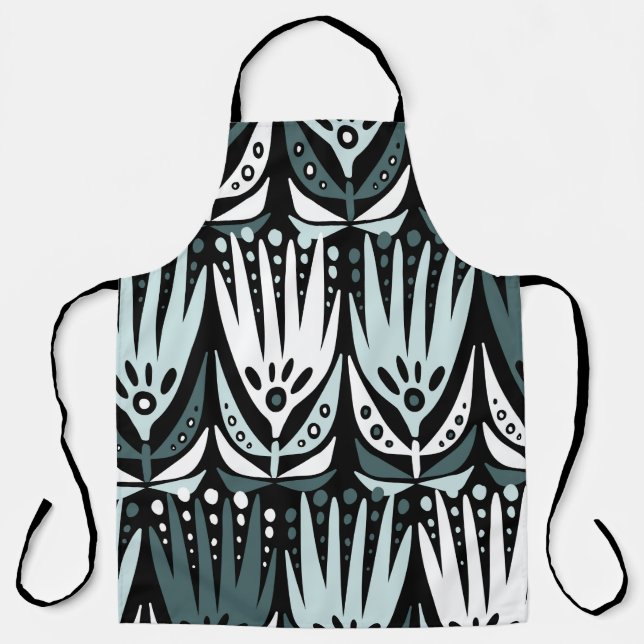 Tablier Motif abstrait vintage moderne et transparent avec (Recto)
