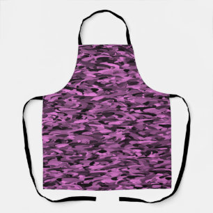 Tablier Motif Abstrait Violet Noir