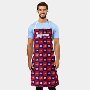 Tablier Motif alterné de drapeau USA Canada