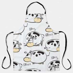 Tablier Motif amusant avec des animaux enfantins. Clip vin