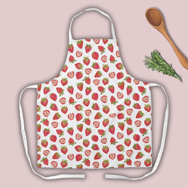 Tablier Motif amusant de fraise (Strawberry Pattern kitchen apron)