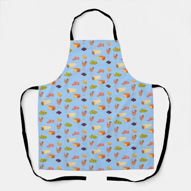 Tablier Motif Aperol et Fromage (Recto)
