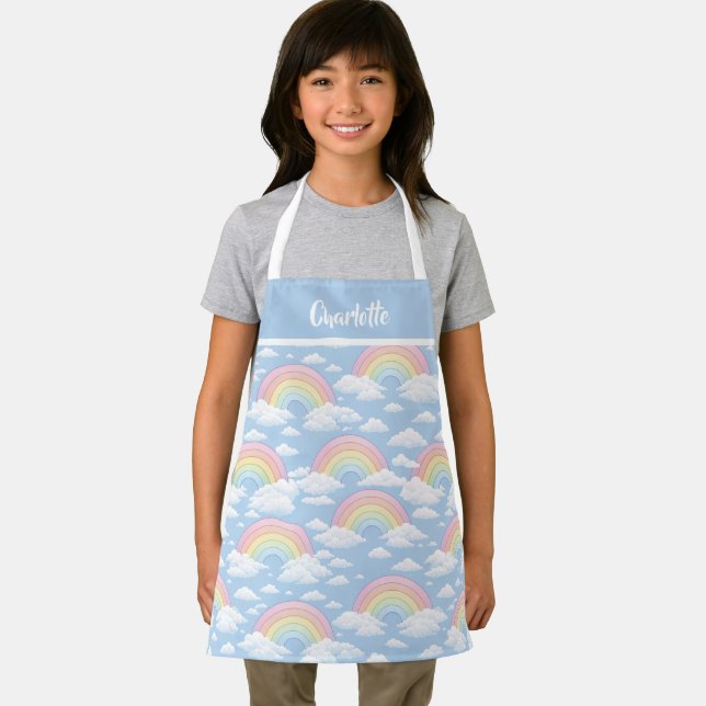 Tablier Motif Arc-en-ciel et Nuage (Insitu)