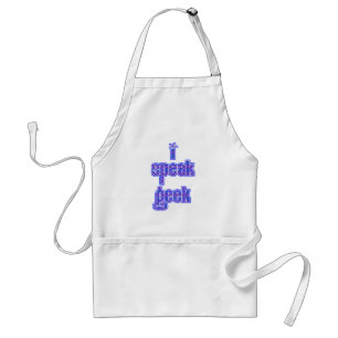 Tablier Motif bleu je parle le geek