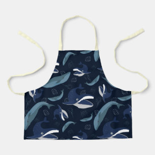 Tablier Motif Blue Ocean Whales