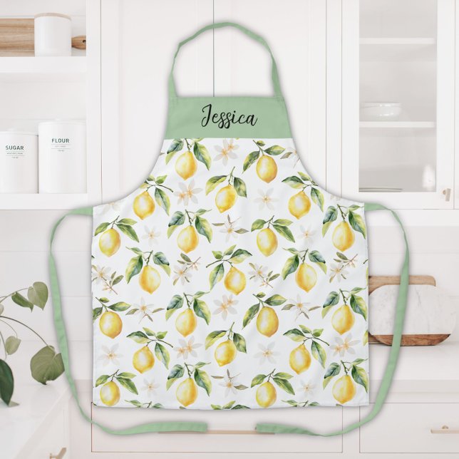 Tablier Motif botanique de fruit de citron Citrus Monogram (In situ)