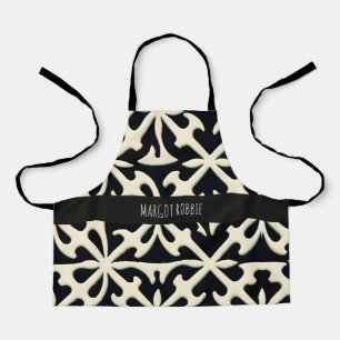 Tablier Motif botanique monochromique issométrique