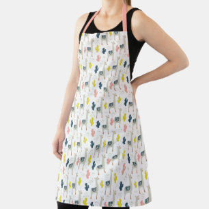 Tablier Motif Cactus & Llamas