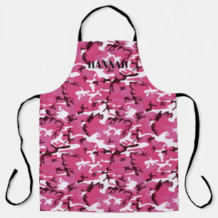 Tablier Motif camouflage rose personnalisé
