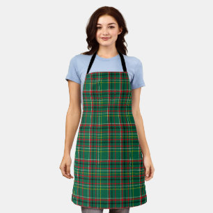 Tablier Motif carreau de Noël vert-23914