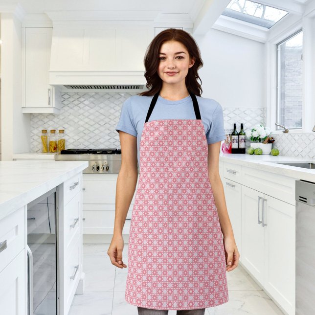 Tablier Motif carreaux fleur rose (Créateur téléchargé)