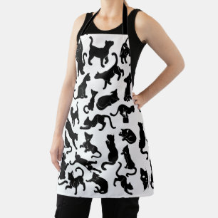Tablier Motif Chat Noir
