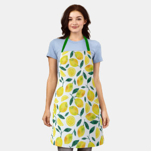 Tablier Motif citron jaune aquarelle