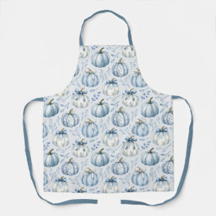 Tablier Motif Citrouille bleu clair - Apron