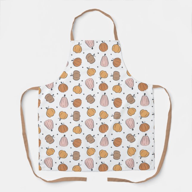 Tablier Motif Citrouille moderne - Apron (Recto)