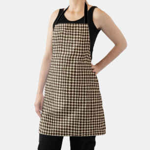 Tablier Motif classique Brown ivoire Pepita Houndstooth