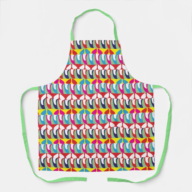 Tablier Motif coloré abstrait Belle Chef (Recto)