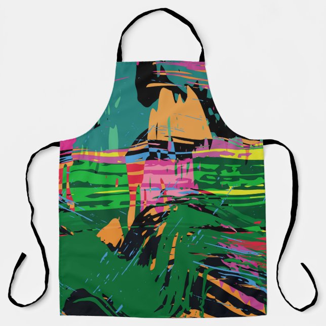 Tablier motif couleur Abstrait en style graffiti qualité v (Recto)