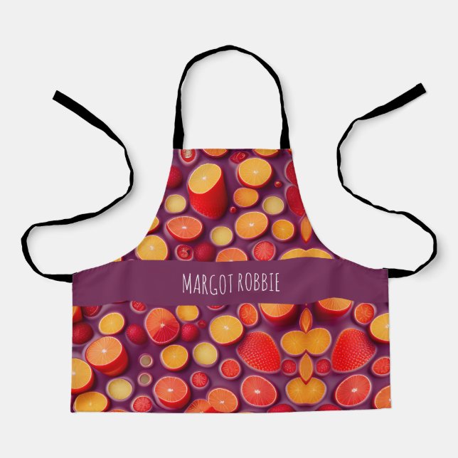 Tablier Motif couleur orange Gin Tonic (Recto)