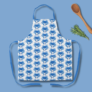 Tablier Motif Crabe Bleu