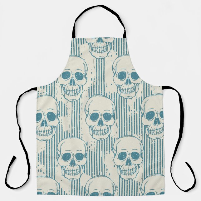 Tablier Motif crâne : Motif libre sans couture (Recto)