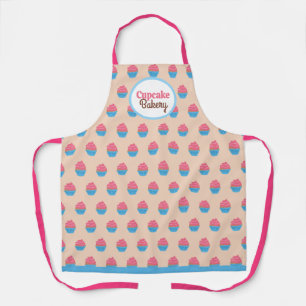 Tablier Motif Cupcakes Crème rose Boulangerie de gâtea
