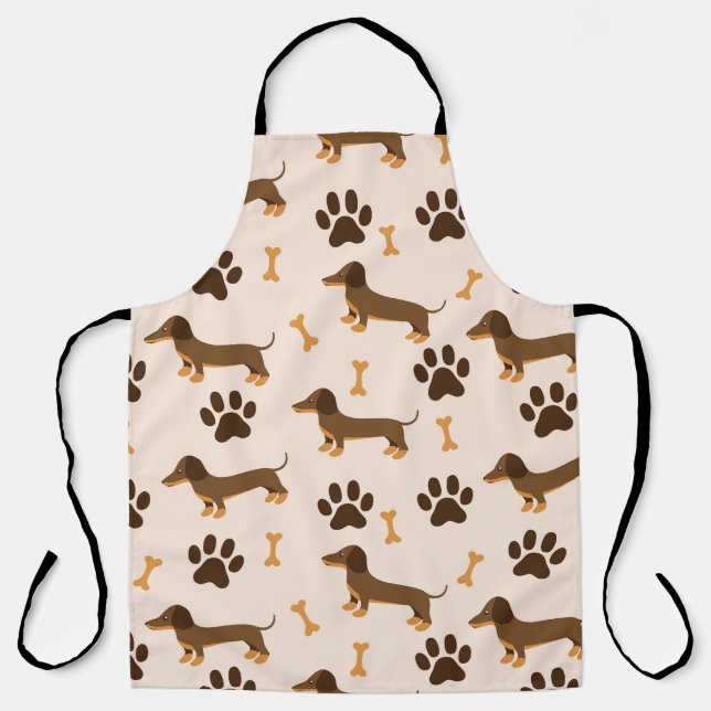 Tablier Motif Dachshund : conception d'impression Vintage (Recto)