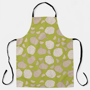 Tablier Motif d'ail - Gousses et bulbe d'ail