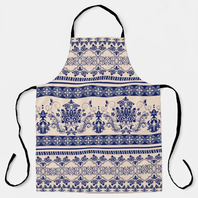 Tablier Motif damassé sans couture, papier peint classique (Recto)