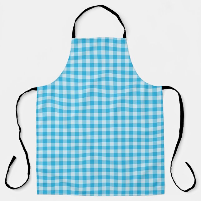 Tablier Motif damier bleu (Recto)
