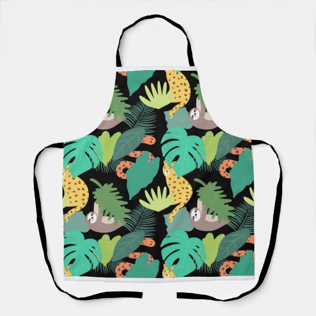 Tablier Motif d'animaux de la jungle (Recto)