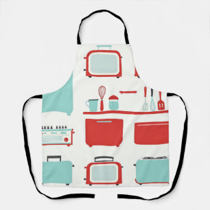Tablier Motif d'appareils de cuisine rétro
