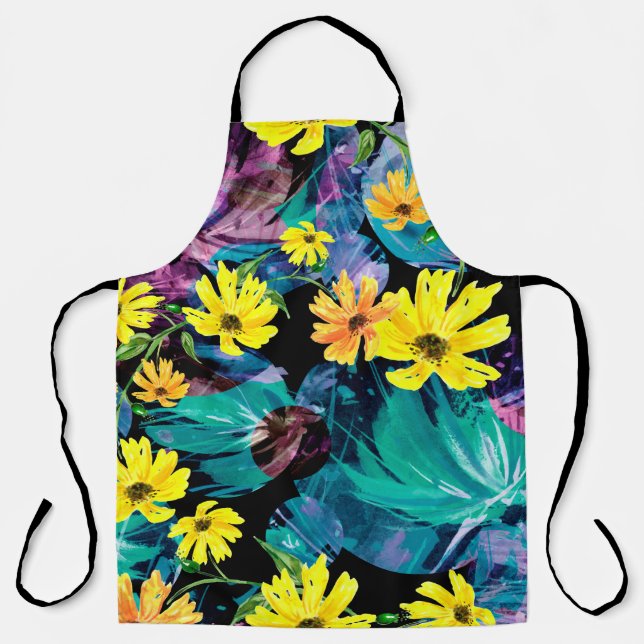 Tablier Motif d'aquarelle créatif et transparent des plant (Recto)