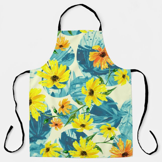 Tablier Motif d'aquarelle créatif et transparent des plant (Recto)