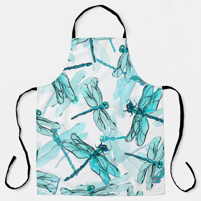 Tablier Motif d'aquarelle transparente avec élégante libel (Recto)
