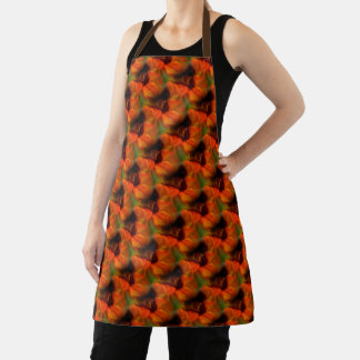Tablier Motif D'Art Abstrait Orange Et Brown