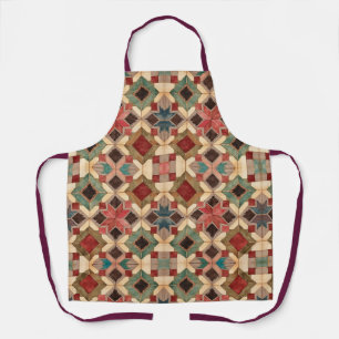 Tablier motif d'art de bloc de patchwork géométrique vinta